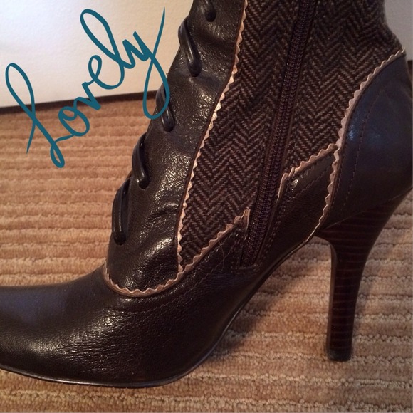 Sexy Charles by Charles David lace up knee boots.