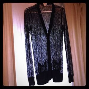 Rodarte for Target long lace cardigan