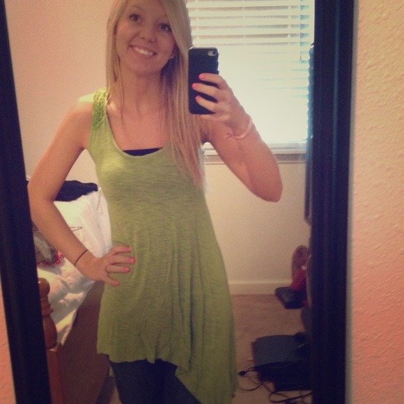Tank/Tunic Green-- WORN ONCE