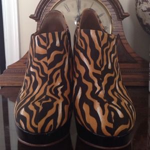 Zebra print booties