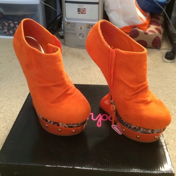Orange boots
