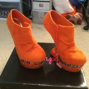 Orange boots