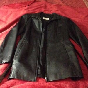 Leather coat