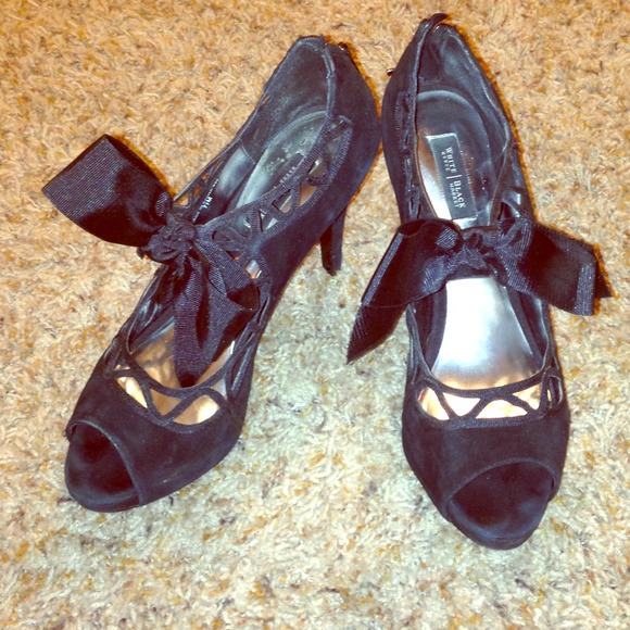 Reduced price from $55! WHBM suede heels!