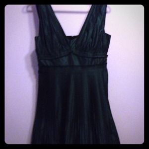 BCBG shiny turquoise short gown/ dress