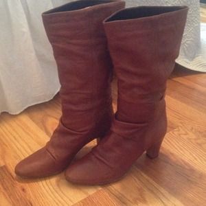 Brown heeled Aldo boots - only worn once!
