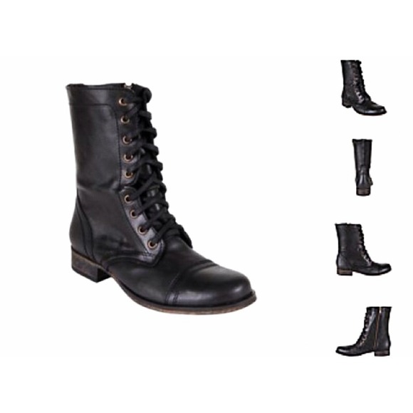 Steve Madden Black Troopa boots