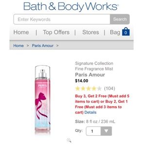 Bath and Body Works Paris Amour 💗