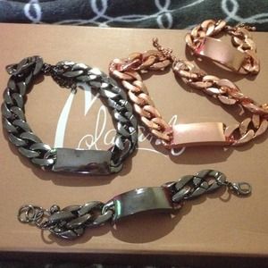ID Chain necklaces with bracelets