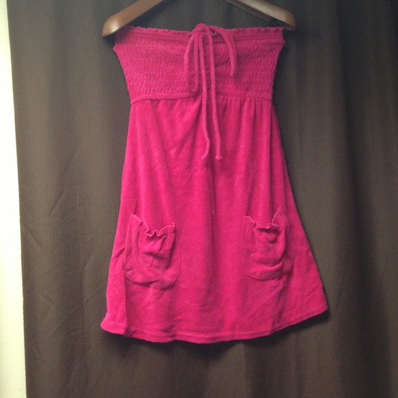 Pink swim suit coverup