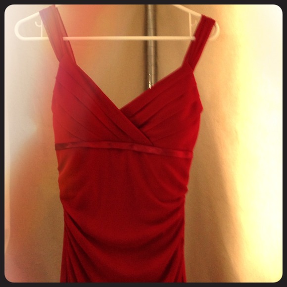 Red long dress