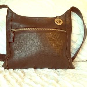 The sak dark brown leather purse