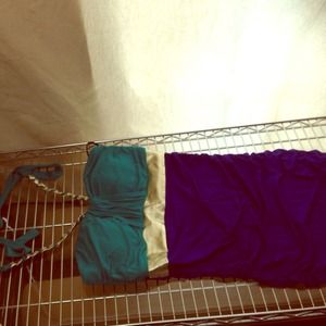 Green and purple dress