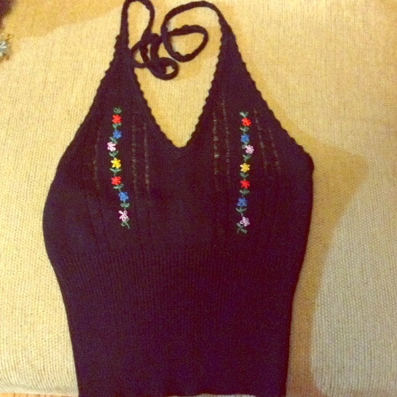 70's Vintage Knit Halter Top