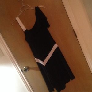 Black and white cocktail dress