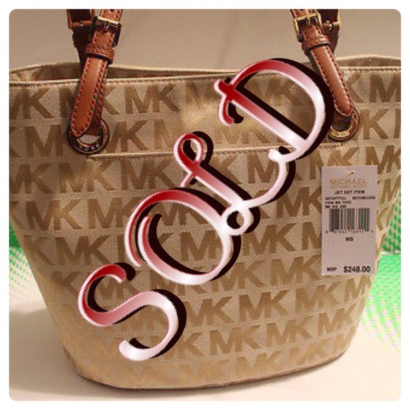 New Micheal Kors Brown Jet Set Bag
