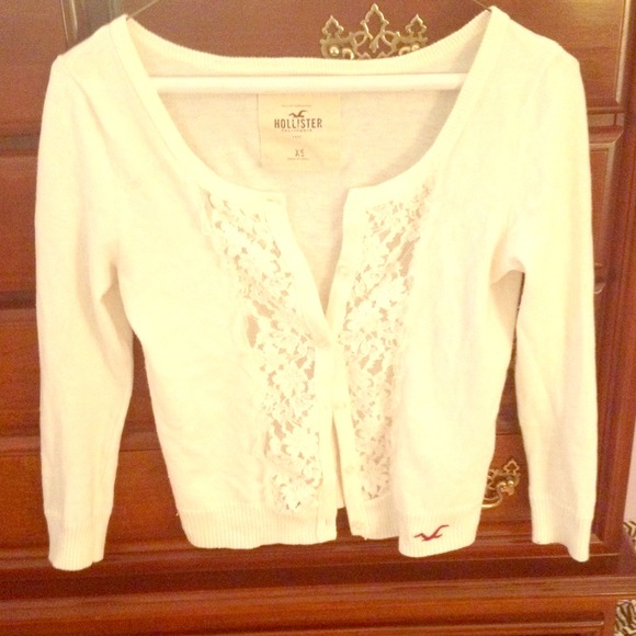 Lace Hollister Off White Cardigan