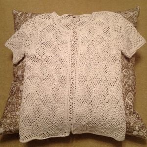 White, crochet cardigan