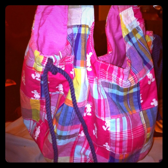 Cute plaid Mickey Mouse purse