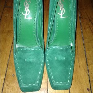 Ysl Yves Saint Laurent St Patricks Day Heels Sz 40