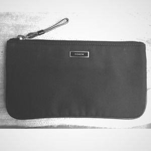 New Coach Flat Zip Case in Black