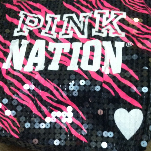 VS Pink Nation sequin tote