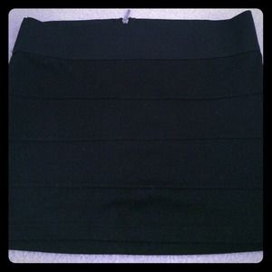 Guess Black Paneled Mini Skirt