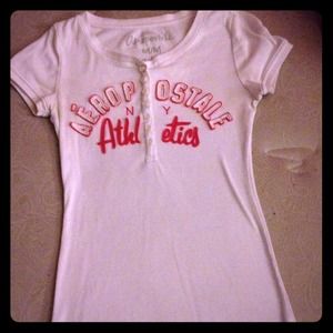 📍Sold📍Aeropostale white shirt 👚