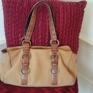 Beige Coach Suede Purse