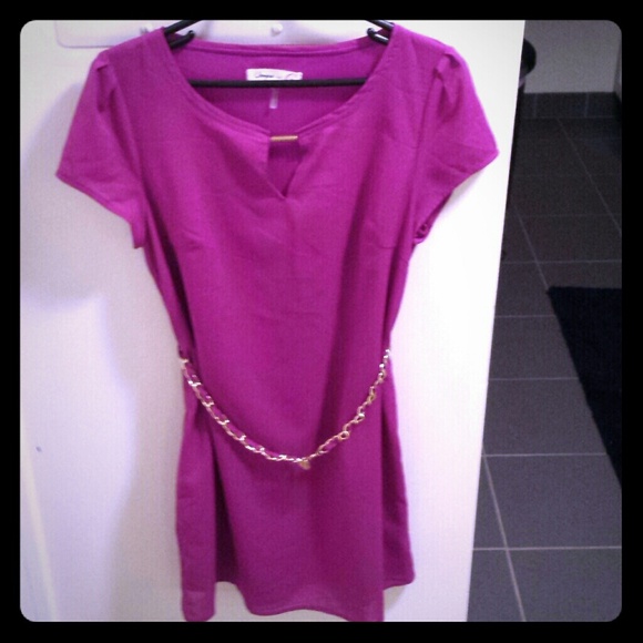 Beautiful violet shift dress.