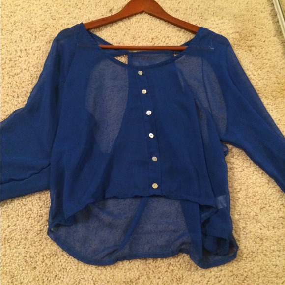 Brandy chiffon blue top rare