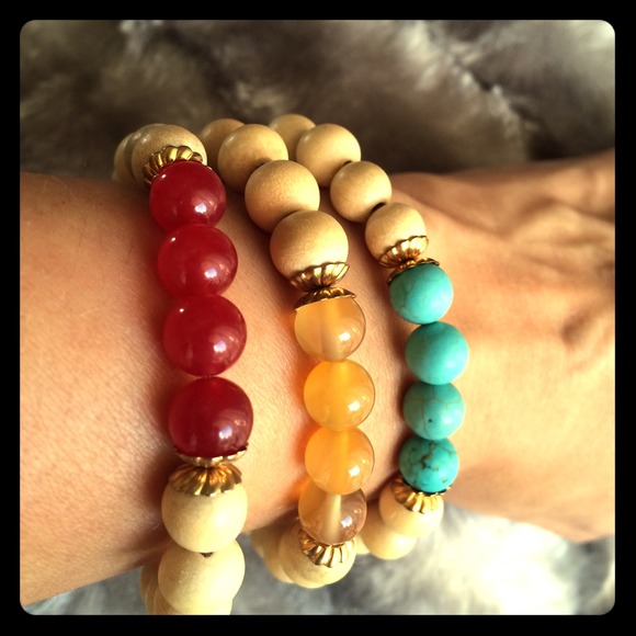 Marie Chavez Set of 3 Semi-Precious Bracelets