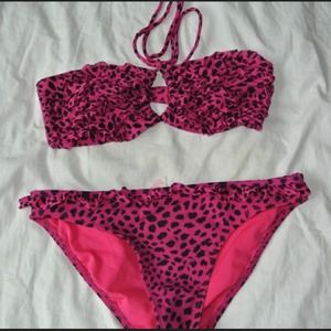 Pink cheetah swimsuit