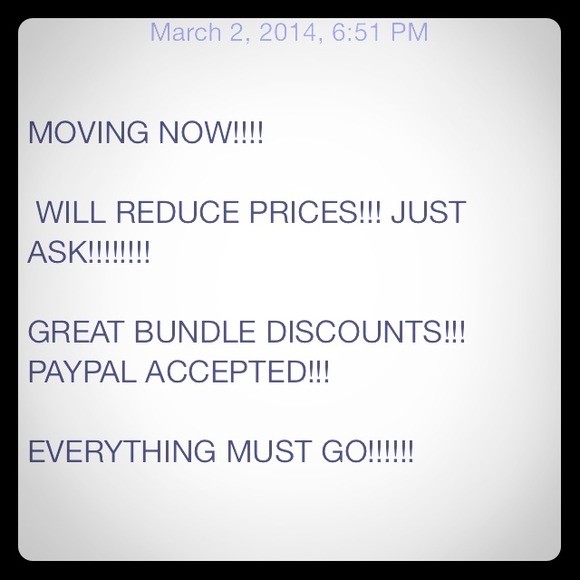 MOVING!!! Sale!!!!!!!