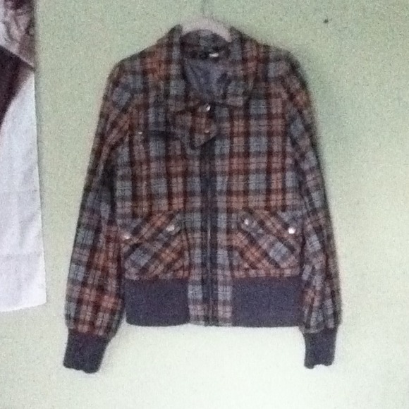 Plaid Bomber Jacket