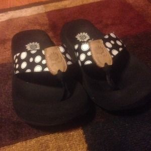 Yellow Box flip flops
