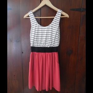 Fit-And-Flare Coral Dress