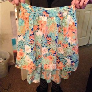 Candie's Small Floral High-Low Skirt