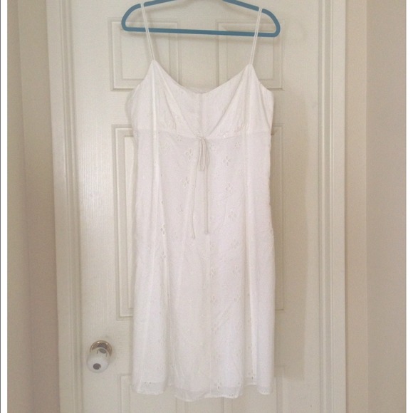 Ann Taylor Loft White Eyelet Dress