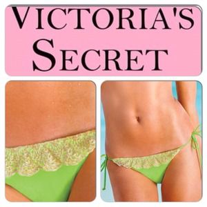 🎁Victoria's Secret Sexy Lace-Trim Bikini Bottom M