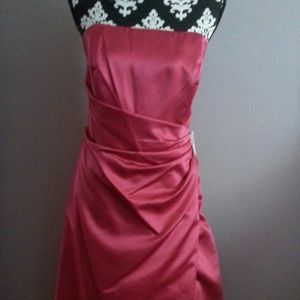 Size 16 Burgandy sleeveless prom/formal dress