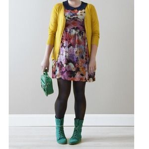 Floral print Peter Pan collar dress