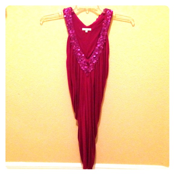 Dressy top in magenta - Picture 1 of 2