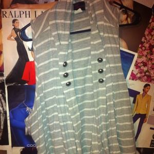 Torrid Sleeveless Stripe Cardigan withe Studs
