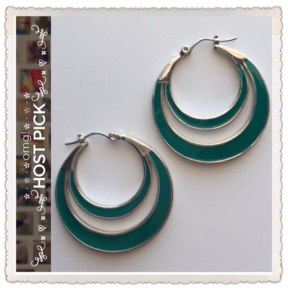 White/Turquoise Reversible Earrings