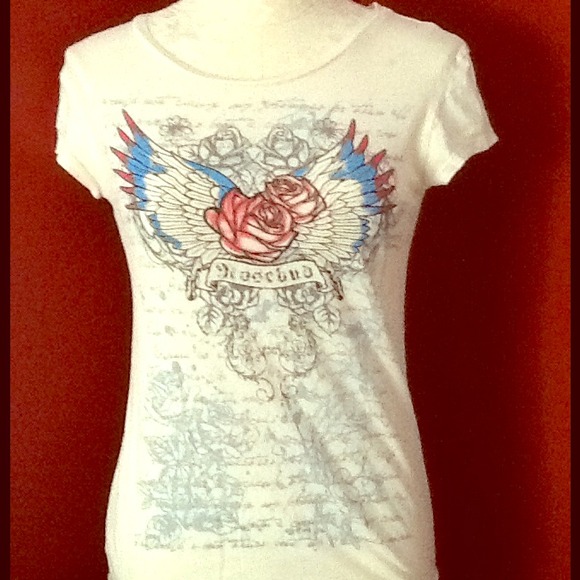 Max Rave,Junior Medium,Rosebud & Wings,Graphic Tee