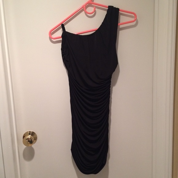 Silky black dress