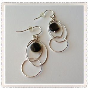 Black/White Reversible Earrings