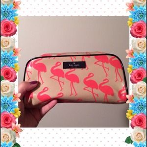 Kate Spade Flamingo Cosmetic bag