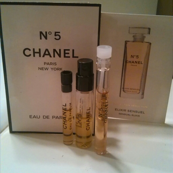 CHANEL N?5 samples . 2 original 1 sensual elixir.